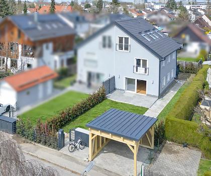 AM HART: Modernes Wohnglück im Münchener Norden: Neubau-Doppelhaushälfte zum Erstbezug mit Südgarten
