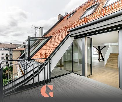 Bogenhausen - Luxus-Dachterrassenwohnung – Exklusives Wohnen im prachtvollen Altbaujuwel