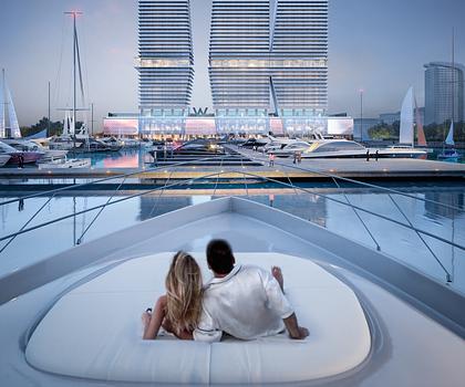 W Residences Tower 3 - Dubai Harbour Bestlage -
2- Zimmer plus Extraraum als Büro für Gäste