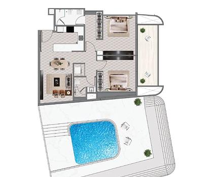 Mercedes Benz Places - Vison Iconic
2 BR Royal Suite mit Pool