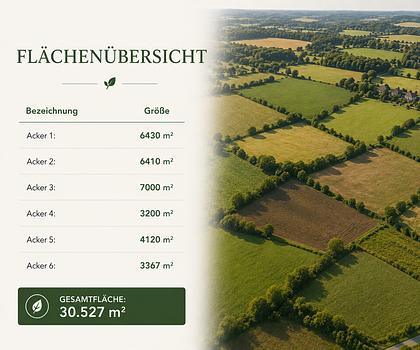 5 landwirtschaftliche Flächen (Äcker) in guter Lage in Unterdießen zu verkaufen